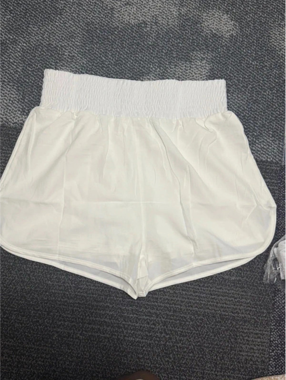 Womens White running shorts